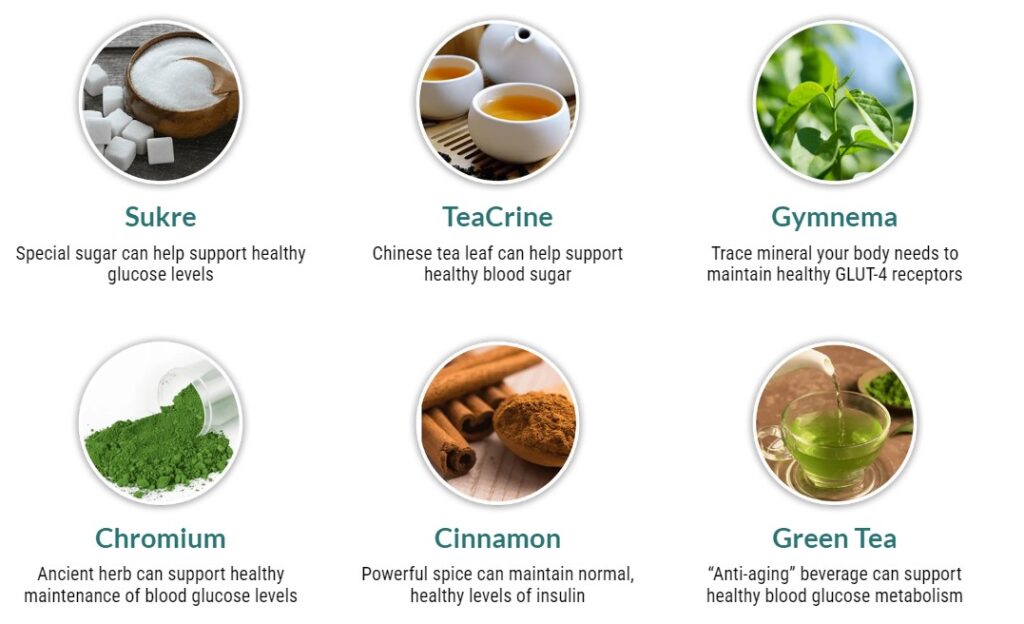 gluco6 with six ingredients.